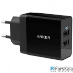 شارژر دیواری شارژ سریع انکر Anker wall charger 2-Port A2021