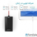 شارژر فندکی 5 پورت انکر Anker A2311 PowerDrive 50W 5-Port Car Charger