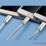 کابل سه سر هوکو Hoco U9 Zinc Alloy Jelly Knitted Charging Cable 1.5m