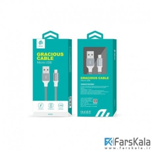 کابل میکرو یو اس بی شارژ و انتقال داده  Devia Gracious USB To Micro USB Cable 1.5m