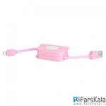 کابل لایتنینگ شارژ و انتقال داده  Momax Easy Link Lightning Retractable Cable 0.8m