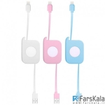 کابل لایتنینگ شارژ و انتقال داده  Momax Easy Link Lightning Retractable Cable 0.8m