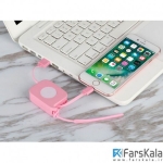 کابل لایتنینگ شارژ و انتقال داده  Momax Easy Link Lightning Retractable Cable 0.8m