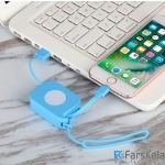 کابل لایتنینگ شارژ و انتقال داده  Momax Easy Link Lightning Retractable Cable 0.8m
