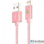کابل لایتنینگ شارژ و انتقال داده  Hoco UPF03 Metal Knitted Charging Cable 1.2M