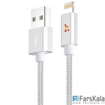 کابل لایتنینگ شارژ و انتقال داده  Hoco UPF03 Metal Knitted Charging Cable 1.2M