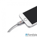 کابل لایتنینگ شارژ و انتقال داده  Hoco UPF03 Metal Knitted Charging Cable 1.2M