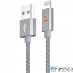کابل لایتنینگ شارژ و انتقال داده  Hoco UPF03 Metal Knitted Charging Cable 1.2M