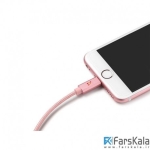 کابل لایتنینگ شارژ و انتقال داده  Hoco UPF03 Metal Knitted Charging Cable 1.2M