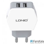 شارژر دیواری دو پورت LDNIO DL-AC61 Dual USB Charger 2.1A