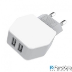 شارژر دیواری دو پورت LDNIO DL-AC61 Dual USB Charger 2.1A