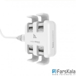 شارژر دیواری چهار پورت هوکو مدل Hoco UH402 Travel Charger