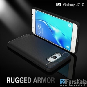 قاب محافظ ژله ای سامسونگ Carbon Fibre Case Samsung Galaxy J7 2016