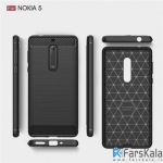 قاب محافظ ژله ای نوکیا Carbon Fibre Case Nokia 5