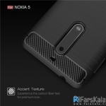 قاب محافظ ژله ای نوکیا Carbon Fibre Case Nokia 5