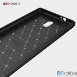قاب محافظ ژله ای نوکیا Carbon Fibre Case Nokia 3
