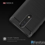 قاب محافظ ژله ای نوکیا Carbon Fibre Case Nokia 8