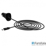 شارژر فندکی کنکس همراه کابل شارژ تایپ سی Kanex USB-C Car Charger 1.2m
