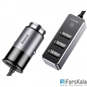 شارژر فندکی چهار پورت بیسوس Baseus Four Interfaces Output Patulous Car Charger