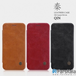 کیف چرمی نیلکین Nillkin Qin Leather Case Huawei P20 Lite