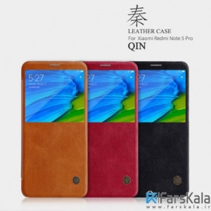 کیف چرمی نیلکین Nillkin Qin Leather Case Xiaomi Redmi Note 5 Pro