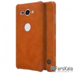 کیف چرمی نیلکین Nillkin Qin Leather Case Sony Xperia XZ2 Compact
