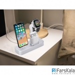 پایه شارژ اپل واچ و آیفون و ایرپاد Coteetci 3 in 1 Charger Stand