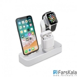 پایه شارژ اپل واچ و آیفون و ایرپاد Coteetci 3 in 1 Charger Stand