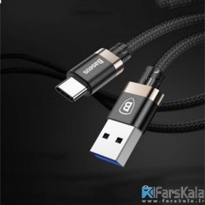 کابل تایپ سی شارژ و انتقال داده Baseus Golden Belt USB to USB Type-c Cable 1.5m