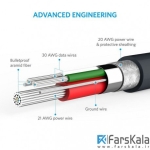 کابل لایتنینگ شارژ و انتقال داده  Anker PowerLine+ 3ft Lightning