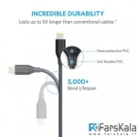 کابل لایتنینگ شارژ و انتقال داده  Anker PowerLine+ 3ft Lightning