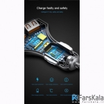 شارژر فندکی 2 پورت بیسوس  Baseus Rocket Dual-USB Car Charger