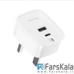 شارژر دیواری سریع بیسوس Baseus Funzi Type-C PD And USB Quick Charger