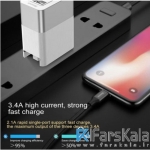 شارژر دیواری 3 پورت سریع بیسوس Baseus Duke 3USB Smart Quick Charger