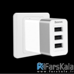 شارژر دیواری 3 پورت سریع بیسوس Baseus Duke 3USB Smart Quick Charger