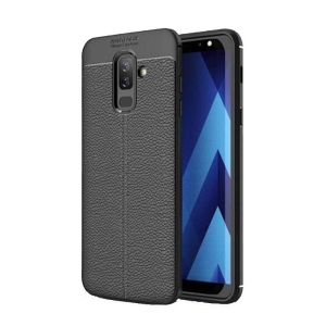 قاب ژله ای طرح چرم گوشی سامسونگ J8 مدل Auto Focus