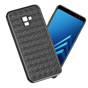 قاب ژله ای طرح چرم حصیری Samsung Galaxy A8 Plus 2018