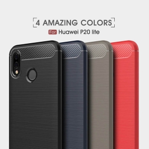 قاب محافظ ژله ای هوآوی Carbon Fibre Case Huawei P20 Lite