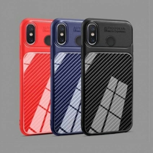 قاب ژله ای طرح چرم فیبر کربنی Auto Focus Jelly Case Xiaomi Mi 8