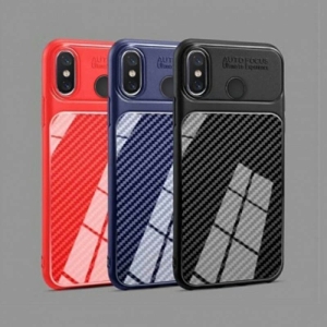 قاب ژله ای طرح چرم فیبر کربنی Auto Focus Jelly Case Xiaomi Mi 8 SE