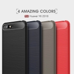 قاب محافظ ژله ای هوآوی Carbon Fibre Case Huawei Y6 2018 / Honor 7A
