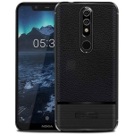 قاب ژله ای طرح چرم نوکیا Becation Ruged Armor Soft Case Nokia 5.1 Plus /Nokia X5