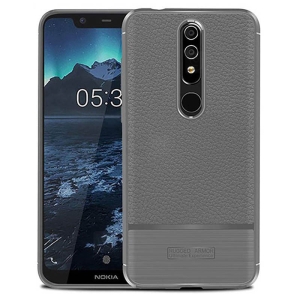 قاب ژله ای طرح چرم نوکیا Becation Ruged Armor Soft Case Nokia 5.1 Plus /Nokia X5