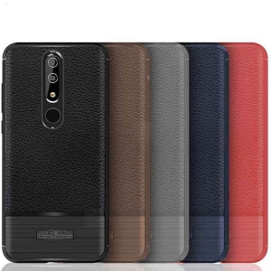 قاب ژله ای طرح چرم نوکیا Becation Ruged Armor Soft Case Nokia 6.1 Plus / Nokia X6