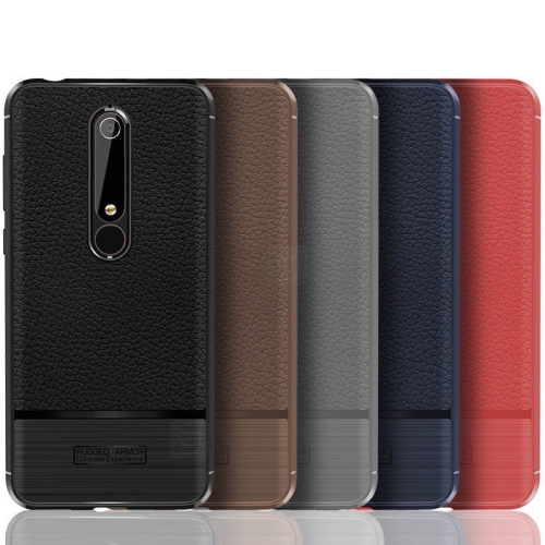 قاب ژله ای طرح چرم نوکیا Becation Ruged Armor Soft Case Nokia 6.1