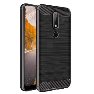 قاب محافظ ژله ای نوکیا Carbon Fibre Case Nokia 6.1 Plus