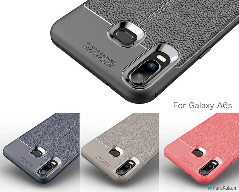 قاب ژله ای طرح چرم سامسونگ Auto Focus Jelly Case Samsung Galaxy A6s