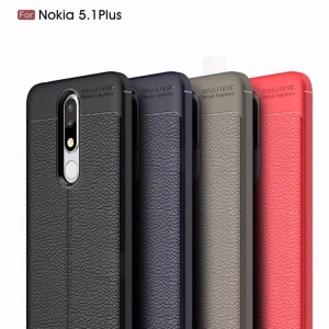 قاب ژله ای طرح چرم Auto Focus Jelly Case Nokia 5.1 Plus / X5