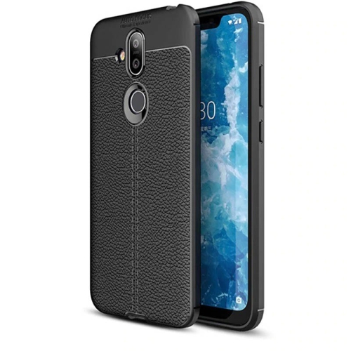 قاب ژله ای طرح چرم Auto Focus Jelly Case Nokia 8.1 / X7