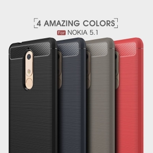 قاب محافظ ژله ای نوکیا Carbon Fibre Case Nokia 5.1 2018